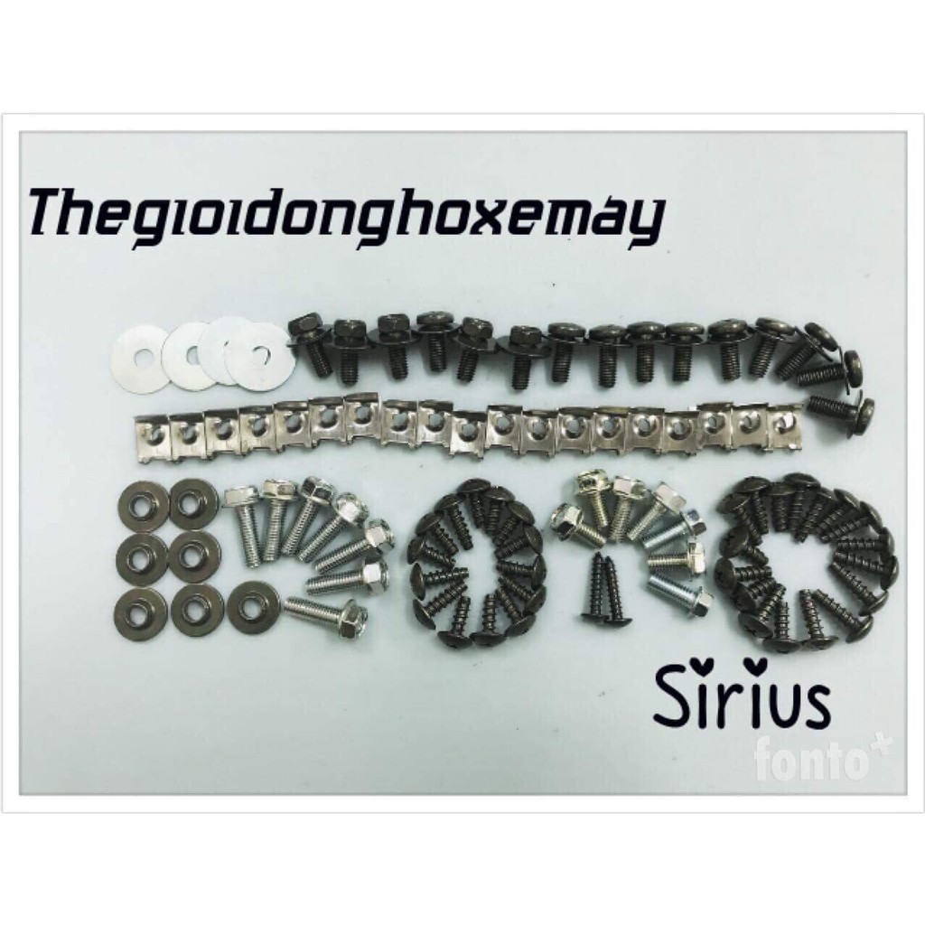 Bộ ốc vỏ nhựa xe máy sirius