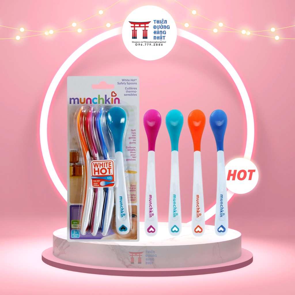 Thìa mềm báo nóng Munchkin - USA cho bé ăn dặm - Tách lẻ 1 thìa