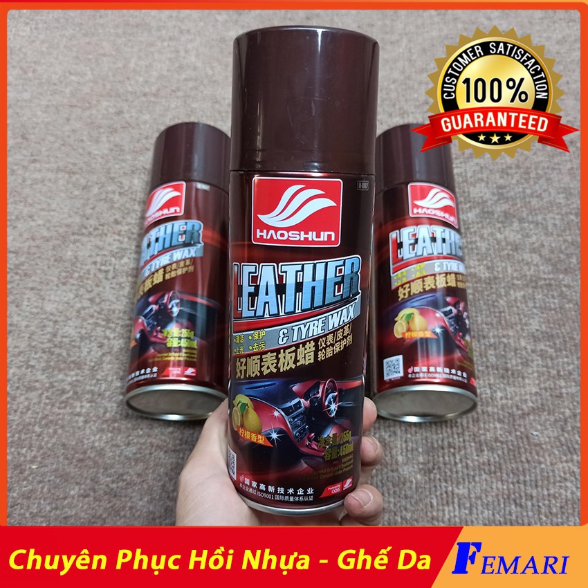 [ Hàng Xịn ] Chai phục hồi nhựa - Dưỡng nhựa nhám - Làm đen nhựa nhám - Làm mới nhựa cũ,ghế da HAOSUN FEMARI