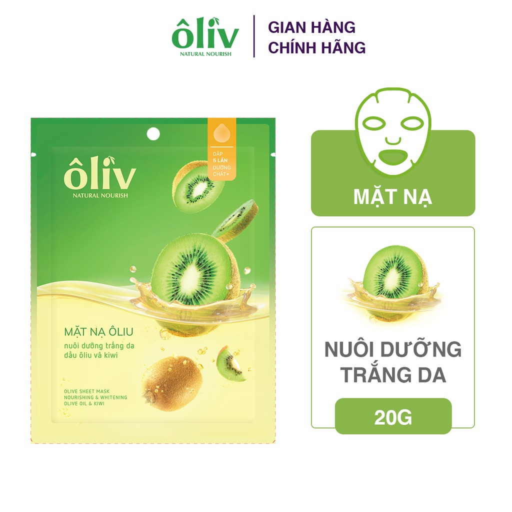 Mặt Nạ Ôliv giup nuôi dưỡng trắng da từ Dầu Oliu & Chiết Xuất Kiwi 20g