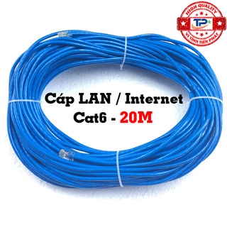 Dây cáp mạng LAN Internet bấm sẵn UTP Cable chống nhiễu dài 20m chuẩn CAT 6