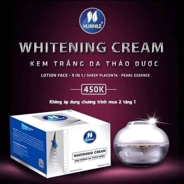 [kèm quà] KEM DƯỠNG TRẮNG DA THẢO DƯỢC HUMNILE - whitening cream giúp làn da trắng sinh hoàn hảo