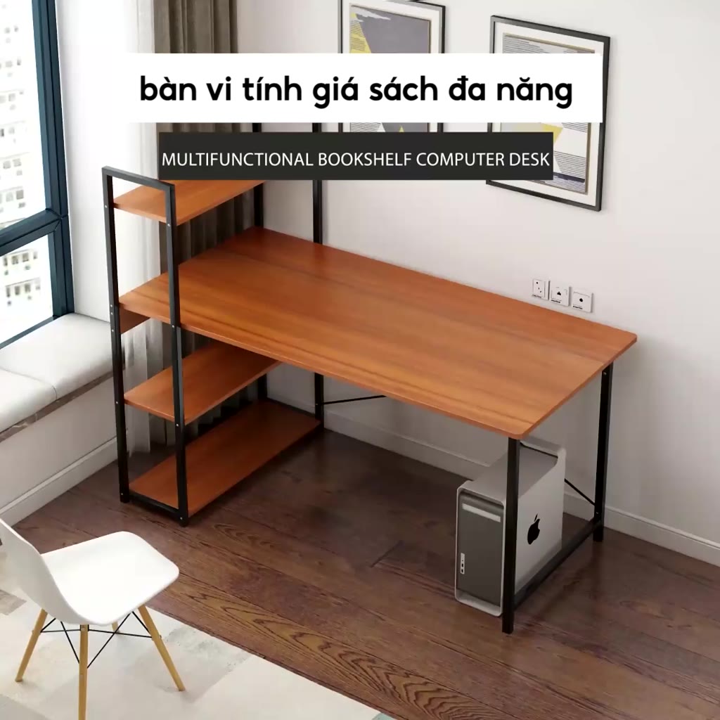ZEN Bàn làm việc bàn làm việc liền kệ Bàn học Chịu lực cao không lay | BigBuy360 - bigbuy360.vn