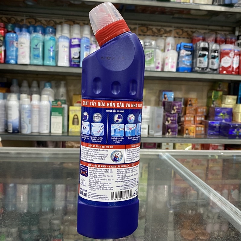 Nước tẩy bồn cầu & nhà tắm VIM diệt khuẩn 500ml