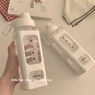 Bình nước nhựa viền trắng 700-900ml