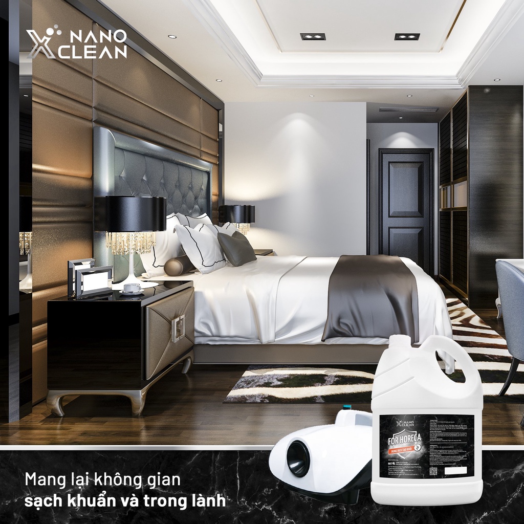 Nano bạc diệt khuẩn tạo khói Nano Xclean For Horeca 5L/4L - Phun khói diệt khuẩn khử mùi hôi nhà hàng, ô tô, phòng kín