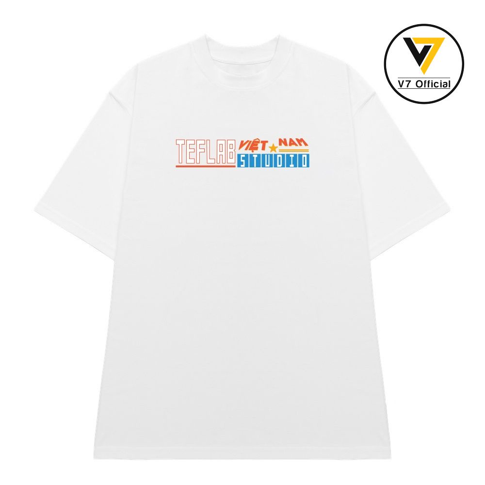 Áo thun TEELAB Việt Nam , áo Phông Oversize dáng Unisex coton dày dặn- V7 Official