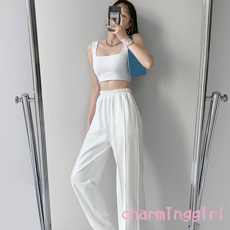 Áo hai dây màu trơn cổ vuông thời trang quyến rũ cho nữ