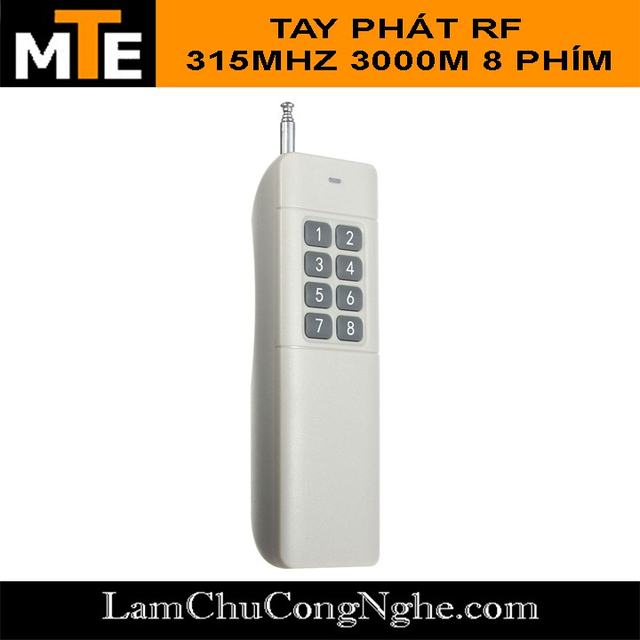 Tay phát RF 315Mhz 8 phím công suất cao 4000M - remote control