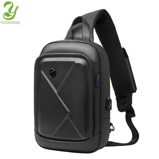 YILIONGDAQI Túi Bao Tử 10 Inch Đeo Chéo Có Cổng Sạc Usb Dành Cho Nam