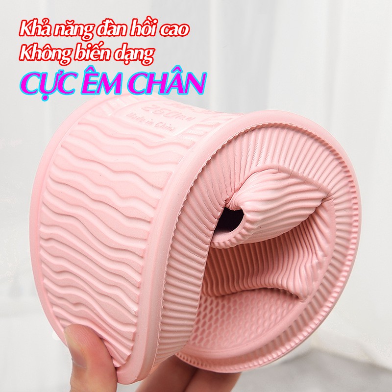 Dép bánh mì ❤️FREESHIP CỰC ÊM NHẸ BỀN❤️ dép đi trong nhà, chống trơn trượt, không thấm nước, êm nhẹ ,mát xa chân