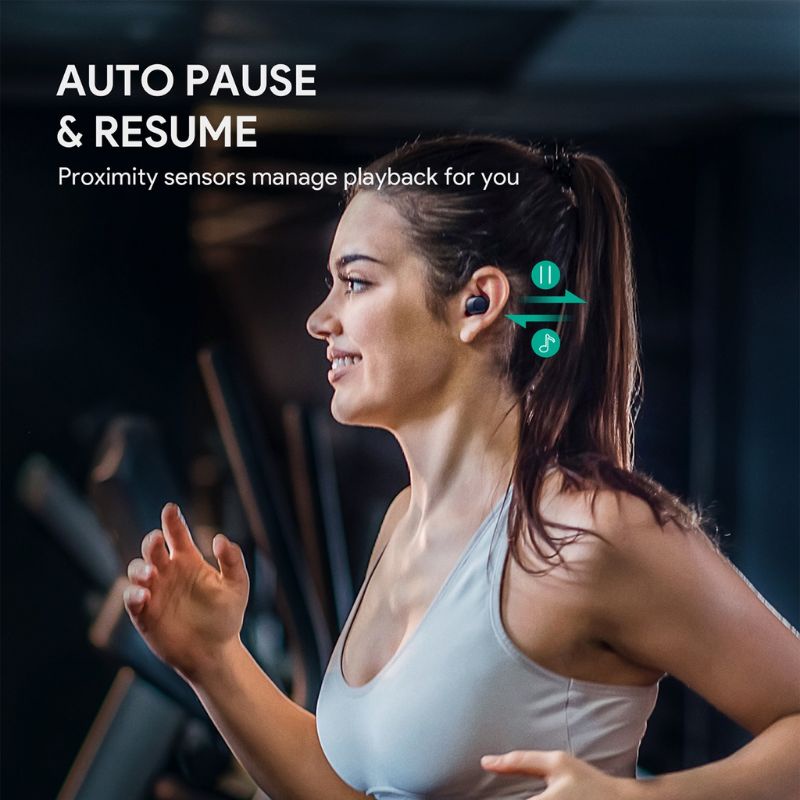 Tai nghe Bluetooth tws Aukey - Thương hiệu Đức - Chính hãng 100%, Tính năng cao cấp,Âm thanh hay:Sạc không dây,Game mode