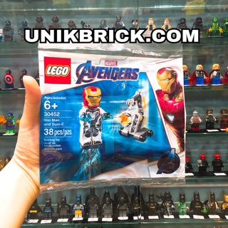 [CÓ HÀNG] Lego UNIK BRICK Polybag 30452 Iron Man and Dum E - Túi Người Sắt End Game trong Avengers chính hãng (như hình)