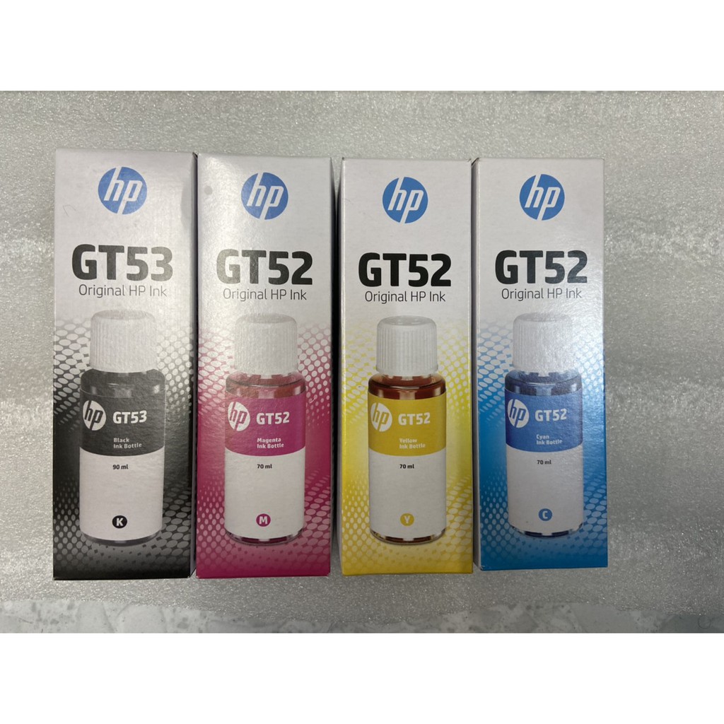 Combo 4 hộp mực in phun Hp GT52/53 -  hàng chính hãng - dùng cho máy in HP GT 5800/5810/5820 , HP Ink Tank 300/400/500