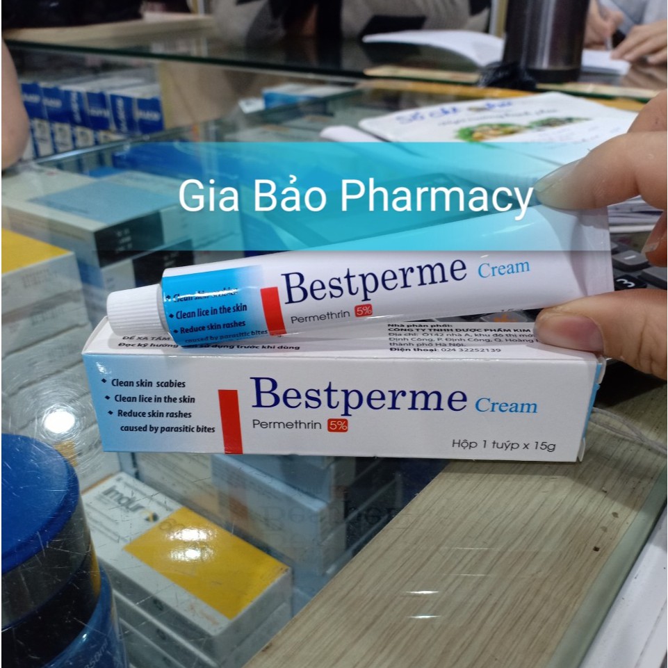 BESTPERME CREAM 15g loại sạch kí sinh trùng trên da