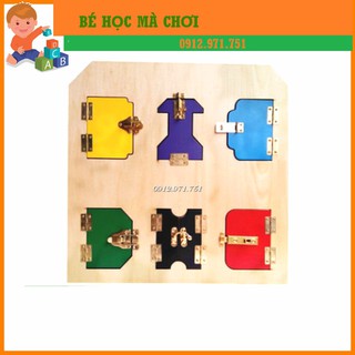 Bảng khóa Montessori| Giáo cụ Montessori thực hành mở khoá