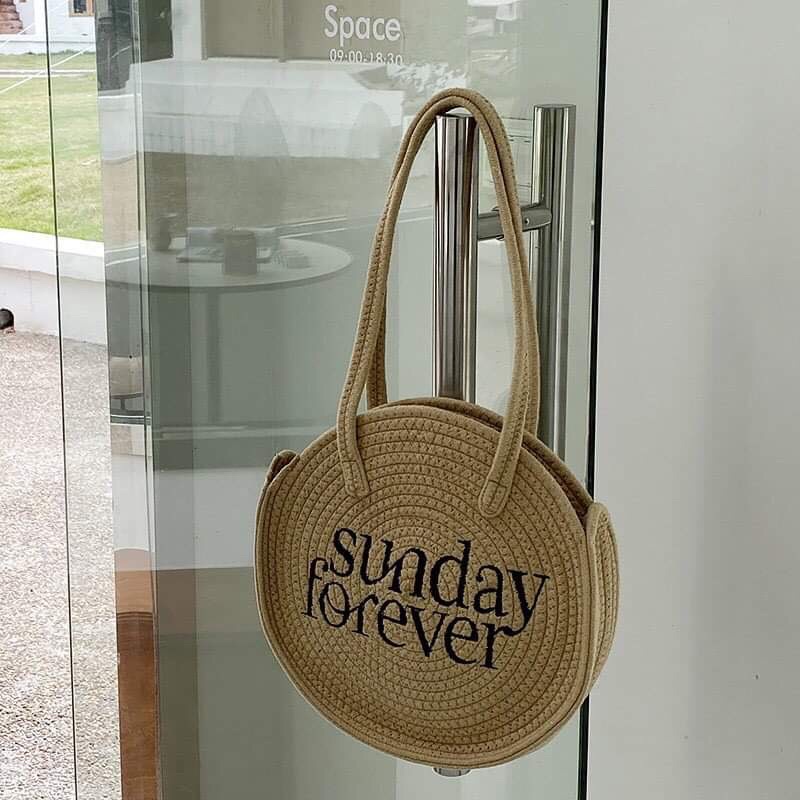 Túi cói Sunday đi biển mẫu mới