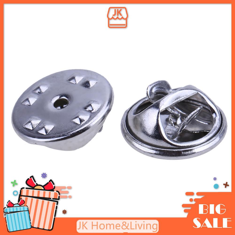 Set 100 đế làm ghim cài áo bằng kim loại DIY chất lượng cao