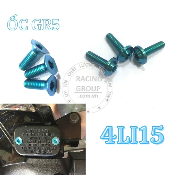 Ốc GR5 4li15 đầu dù, dẹp âm gắn các vị trí khác cùng kích thước cho nhiều dòng xe ( giá 1 con )