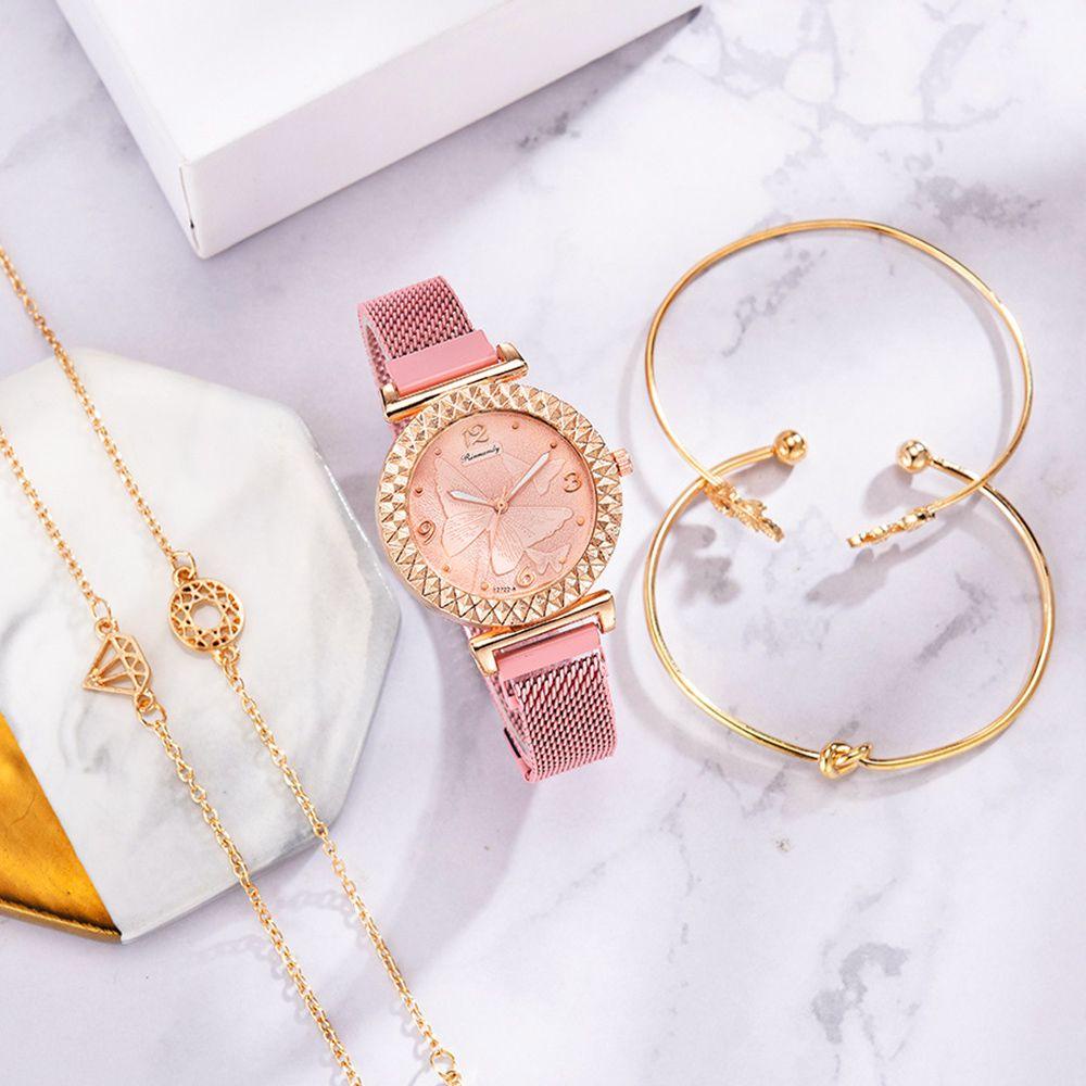 JUNE Đồng Hồ Quartz Nữ Dây Da Đơn Giản