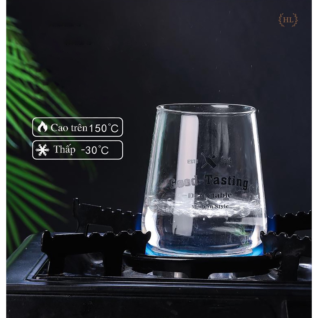 CỐC THUỶ TINH CHỊU NHIỆT DECOR | LY BOROSILICATE DÁNG BẦU GOOD TASTING  | Cốc TT Bầu 420 - 500ml trong suốt - chịu nhệt