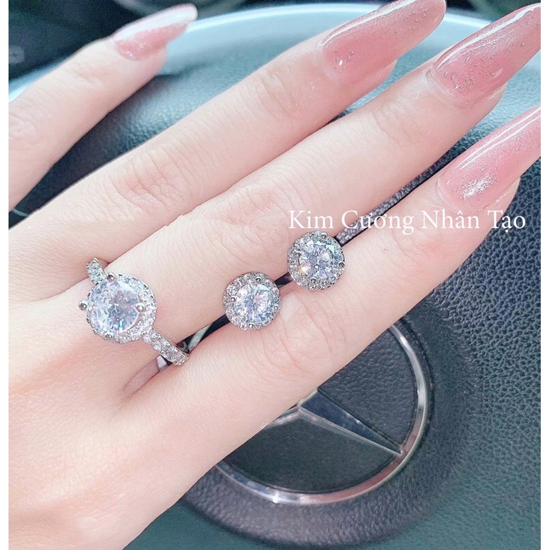 𝗡𝗵𝗮̂̃𝗻 nữ hột đính đá siêu sáng bền màu Kami