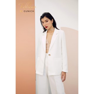 Áo blazer tafta trắng Gunich