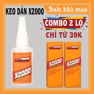 🔥Combo 3 Lọ🔥 Keo dán X2000 đa năng dán được mọi vật liệu. Keo dán gỗ, thủy tinh, kim loại, sắt, gốm sứ, nhựa