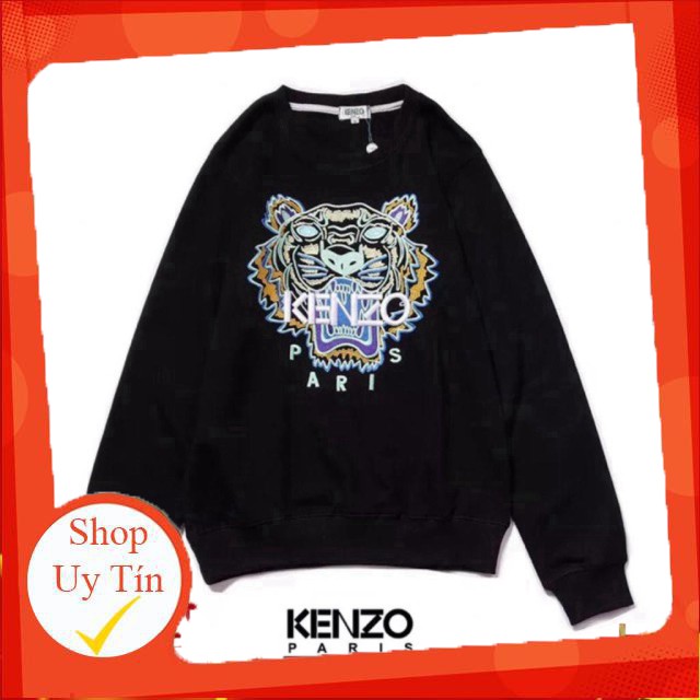 Áo Thu Đông Nỉ Thêu Hình Kenzo Dáng UniSex 199XC