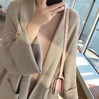Áo cardigan len ép dáng dài