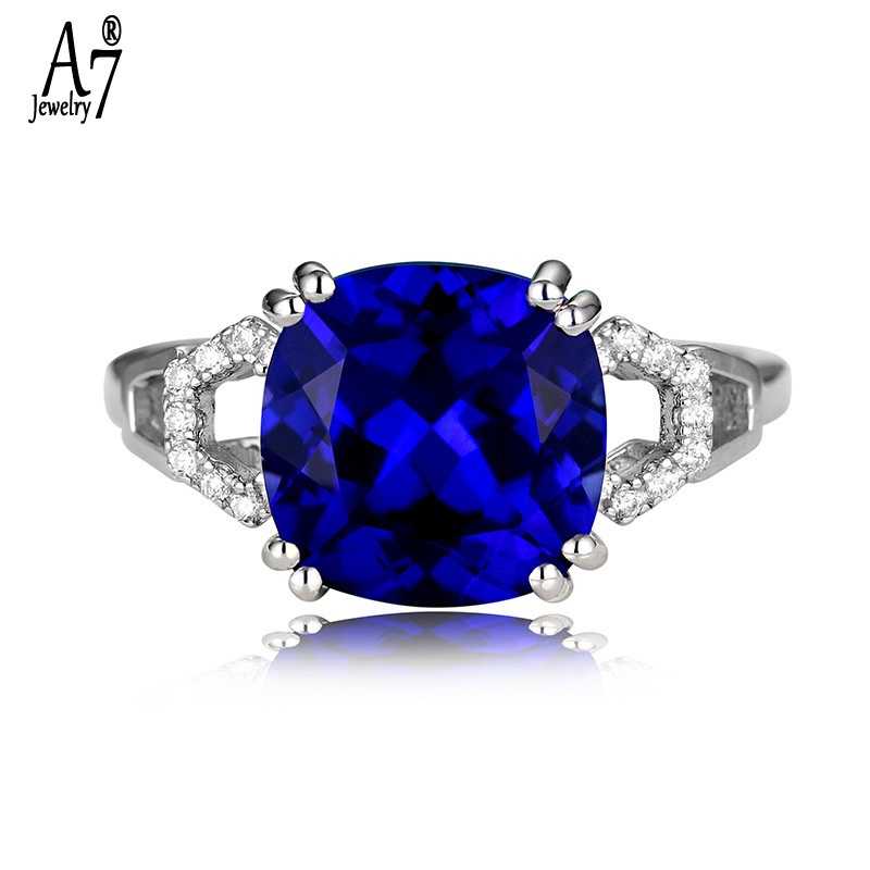 Nhẫn bạc 925 đính đá hồng ngọc màu sắc thời trang