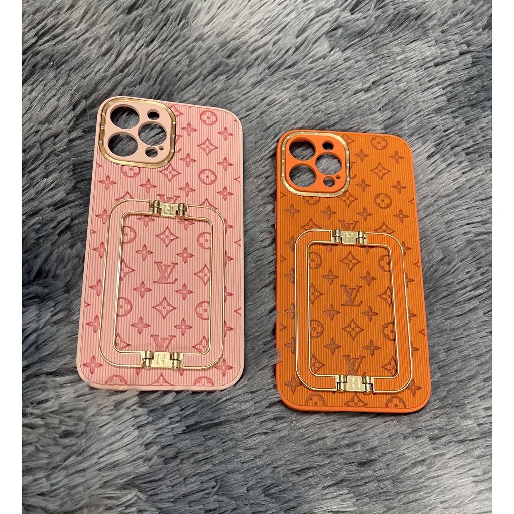 lỐp ưng iphoneỐp điện thoại da in nổi logo LV sang trọng lưng chữ H có ring chống cho IPHONE X XS 11 12 13 PRO / MAX