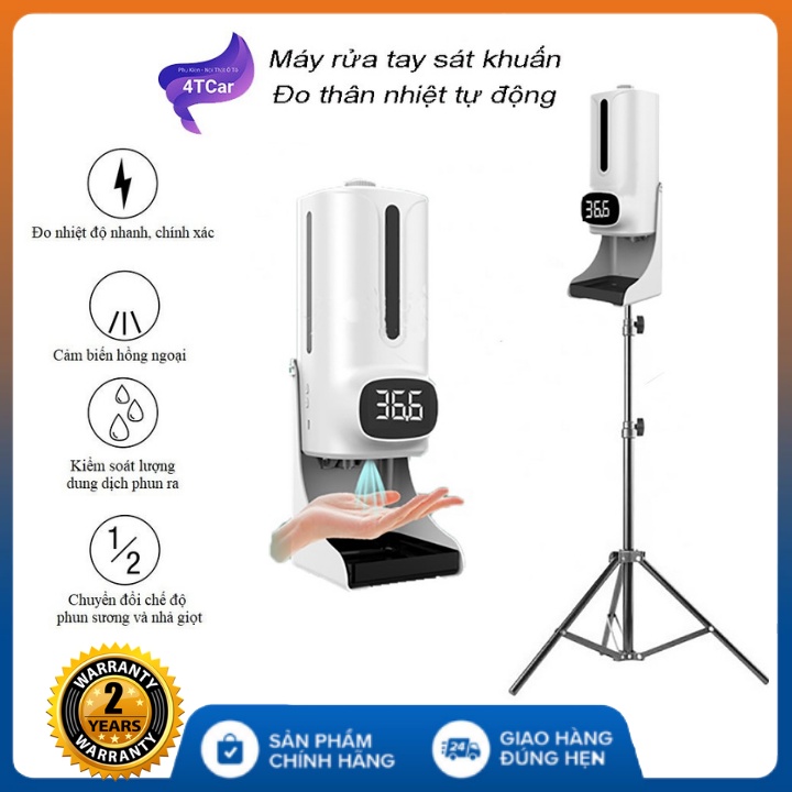 Máy sát khuẩn tự động đo thân nhiệt K9 Pro PLUS 💥 FREESHIP 💥 nhiều chế độ , chính xác cao , TẶNG PIN+ CỐC SẠC