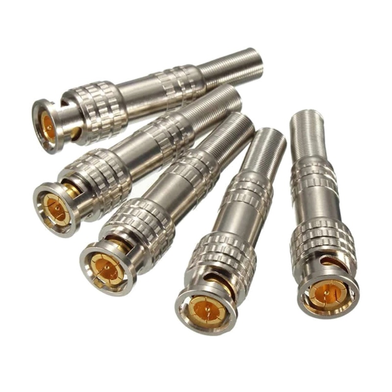 Bộ 2 Đầu Nối BNC Không Hàn Bằng Đồng Cho Camera
