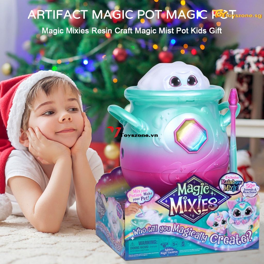 Magic pot figure toy surprise pet resin/plastic magic fog cauldron Magic Mixies resin crafts childre