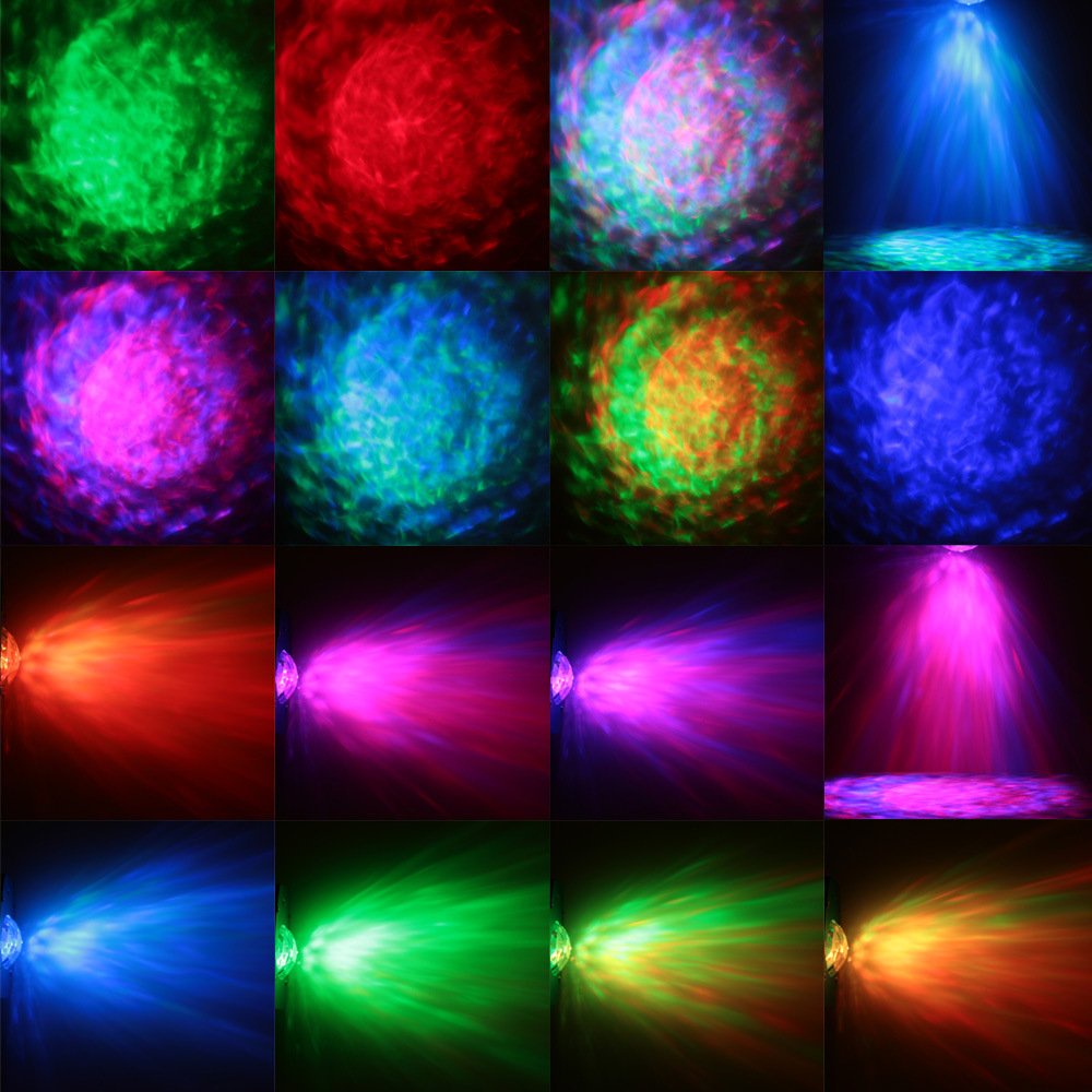 Đèn LED 7 màu vũ trường cảm ứng theo nhạc ánh sáng năng động hiệu ứng gợn sóng,Đèn trang trí sân khấu, cafe +Tặng remote