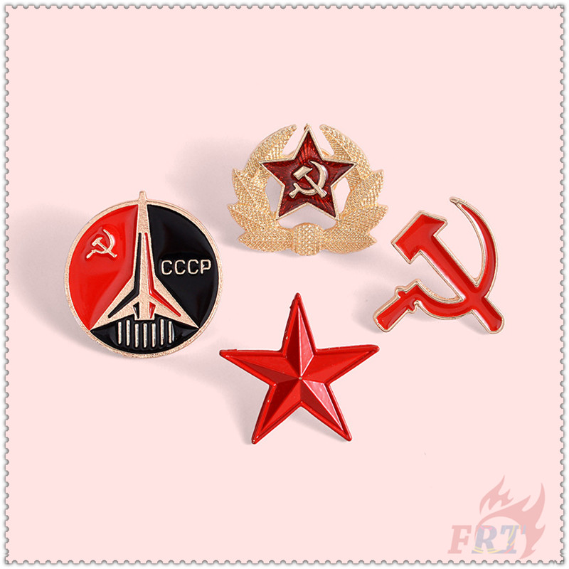 ★ CCCP - Hammer & Sickle Series 01 Brooches ★ 1Pc National Emblem Communism Fashion Doodle Enamel Pins Backpack Button Badge Brooch