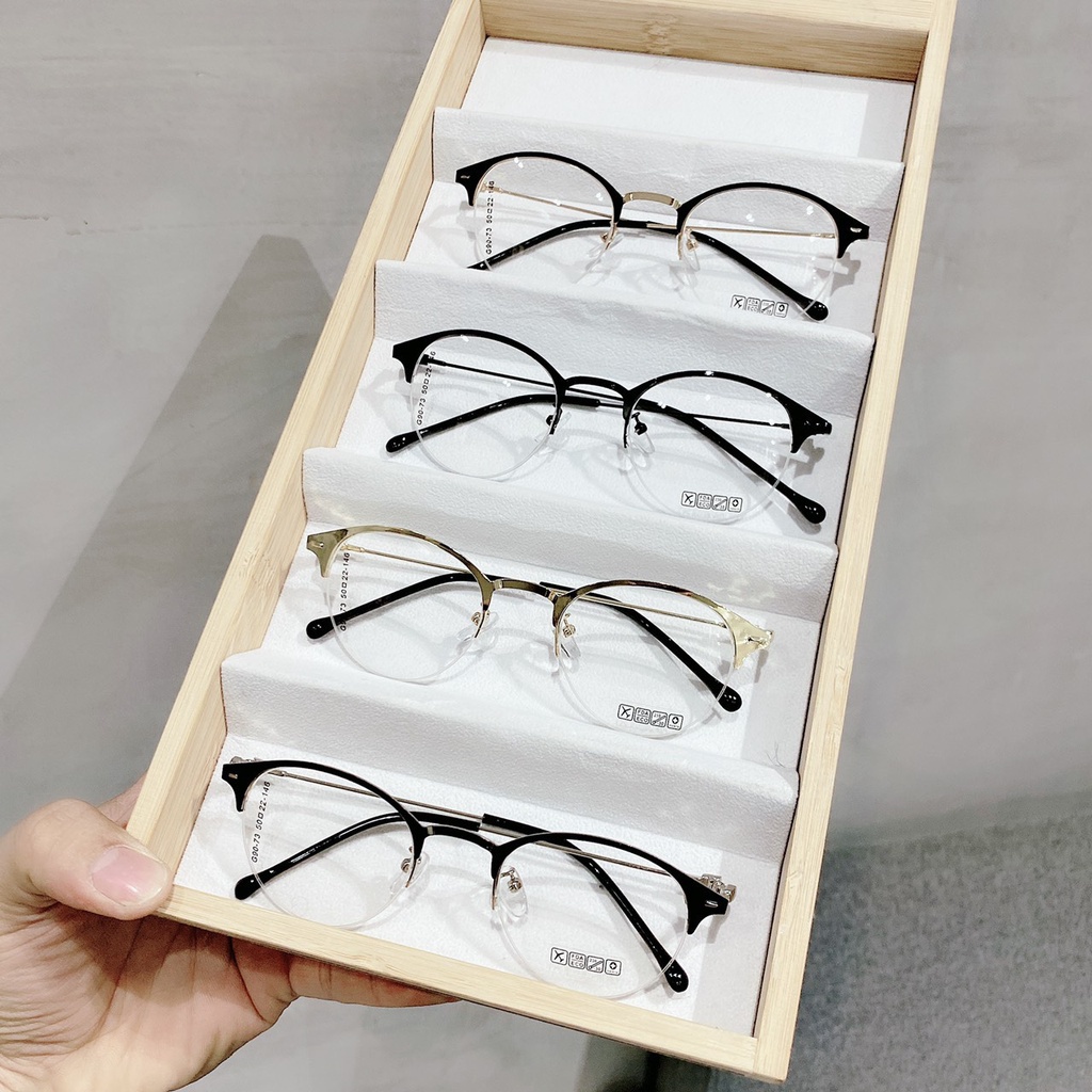 Mắt Kính Gọng Cận Form Tròn Kim Loại Beauty Phong Cách Ulzzang Siêu Dễ Thương - Hazo