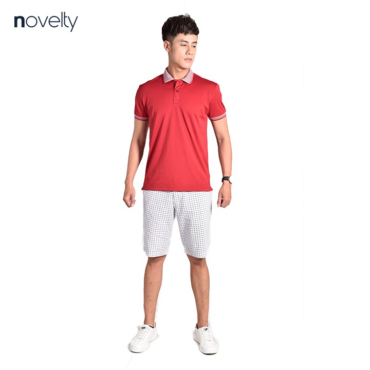 Quần Short nam Novelty màu trắng in họa tiết Regular Fit 1811760