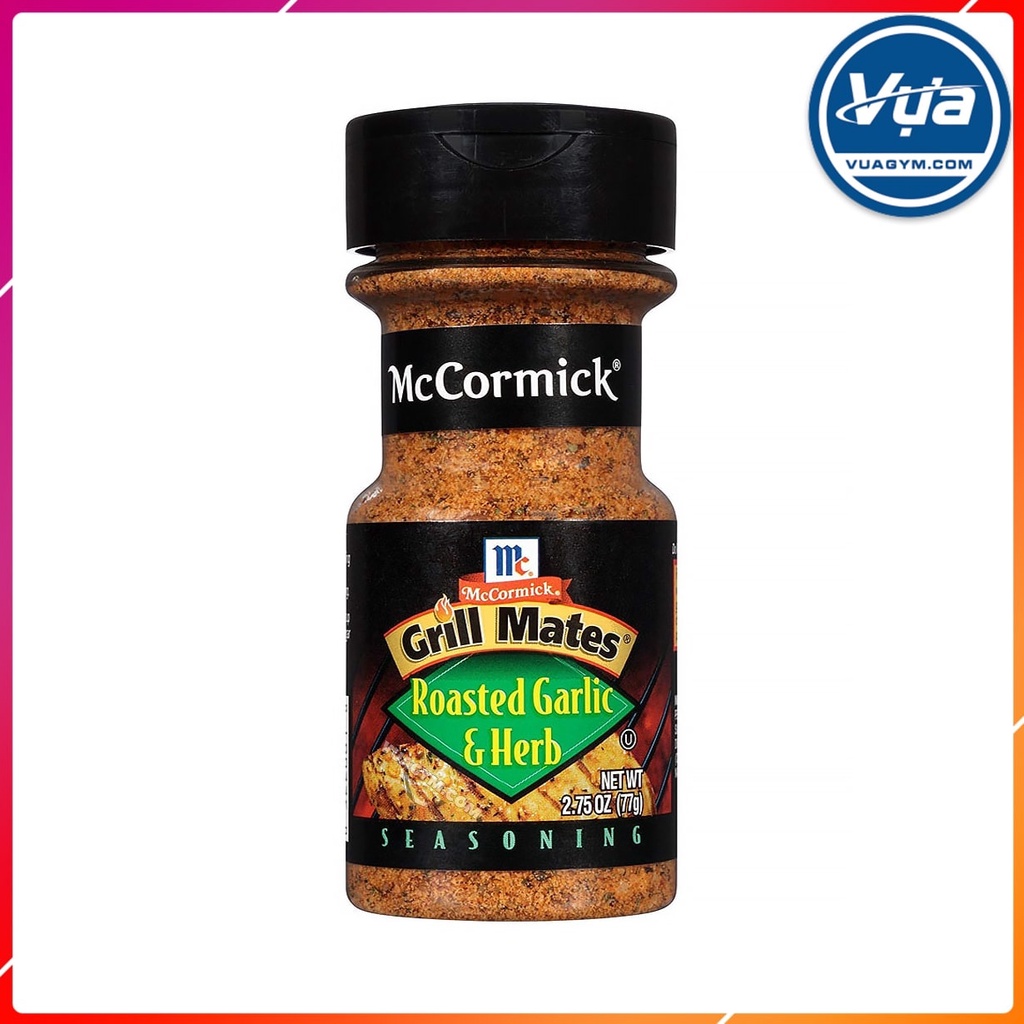 Gia vị ăn kiêng McCormick Grill Mates Roasted Garlic &amp; Herb 77g (2.75 oz)