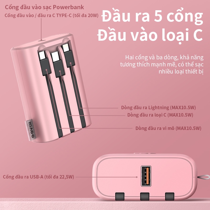 Sạc dự phòng 10000mAh BASIKE PT58 Sạc Nhanh cho HUAWEI Samsung - Bảo hành 12 tháng