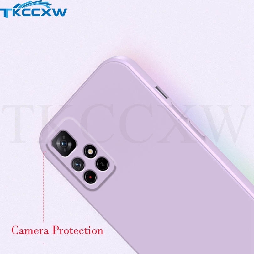 Ốp Điện Thoại Silicon Dẻo Màu Trơn Chống Sốc Bảo Vệ Toàn Diện Cho Xiaomi Redmi Note 11 11S Poco M4 X4 Pro X4