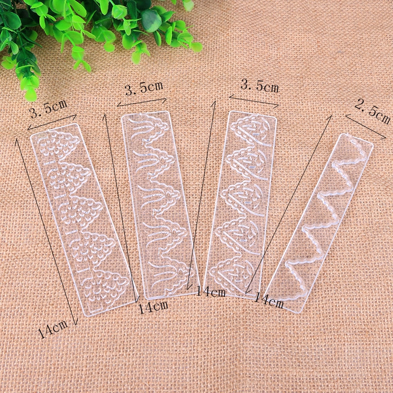 Bộ 4 Khuôn Cắt Kẹo Đường Trang Trí Bánh Kem