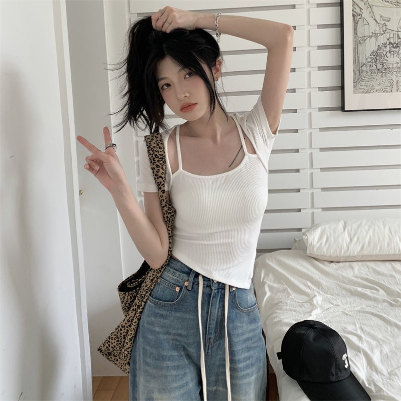 Áo thun COZOK tay ngắn dáng ôm thời trang