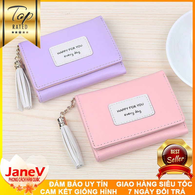 [4 MÀU] Ví Nữ Mini Ngắn Cầm Tay Dễ Thương Nữ Tính Hàn Quốc TVNN222 | BigBuy360 - bigbuy360.vn