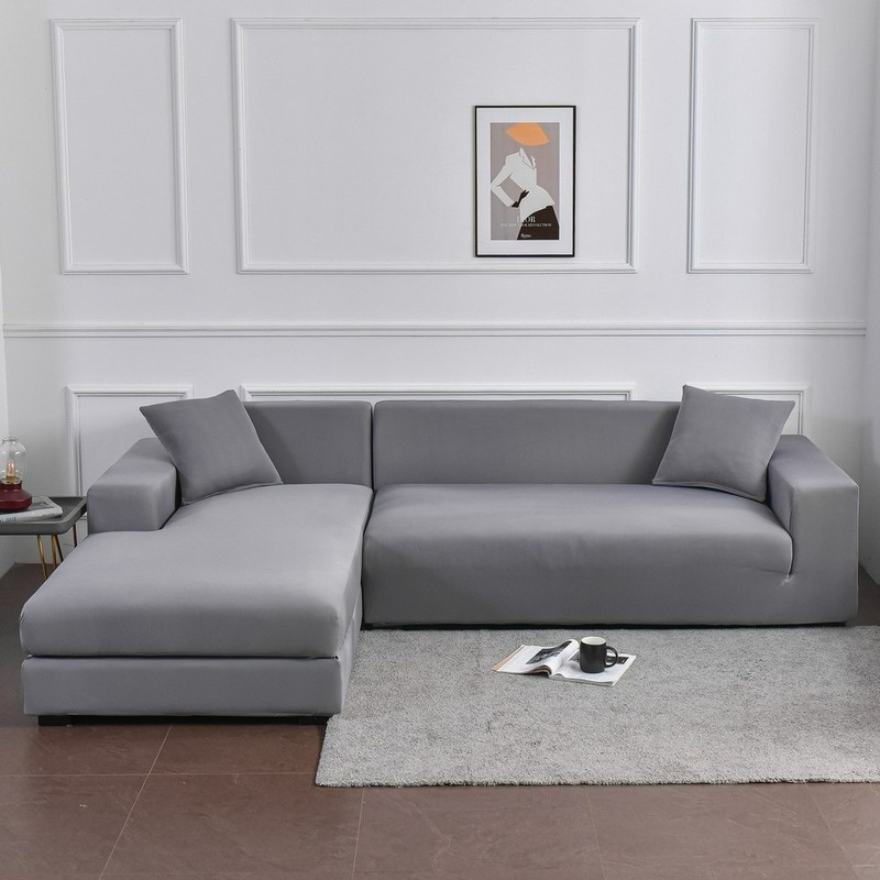 Vỏ Bọc Ghế Sofa 1 / 2 / 3 / 4 Chỗ Ngồi Hình Chữ L Chống Trượt Không Thấm Nước Co Giãn