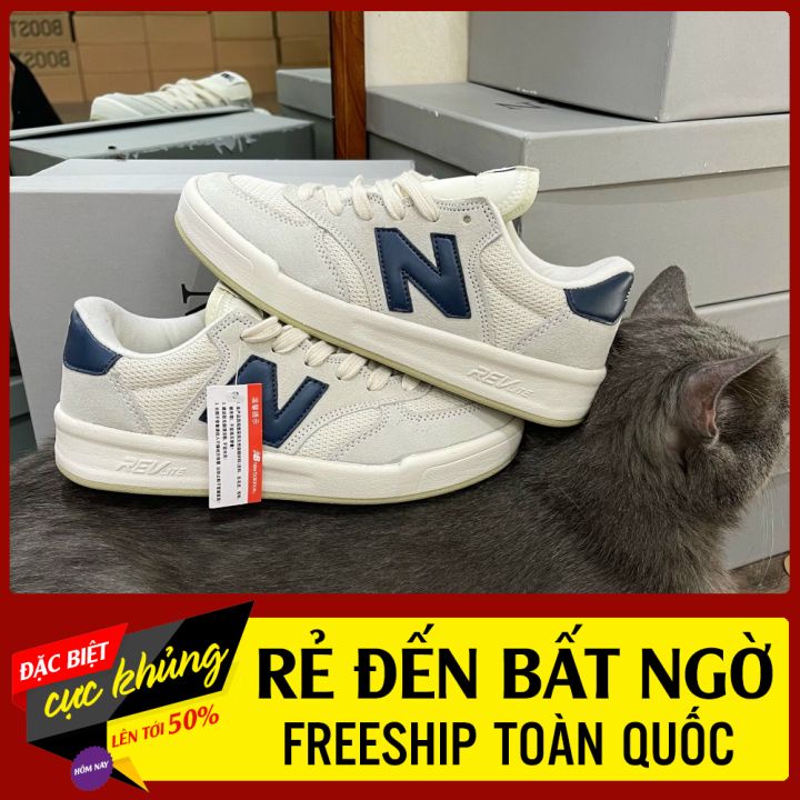 Bộ Giày thể thao NB trắng phản quang cho nam nữ