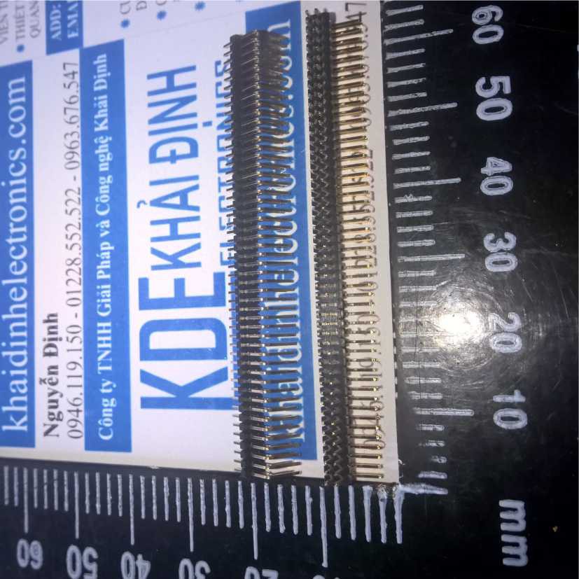 2 cái lượt 1.27mm 1.25mm loại đực chân cong, đôi 2x50p kde0466