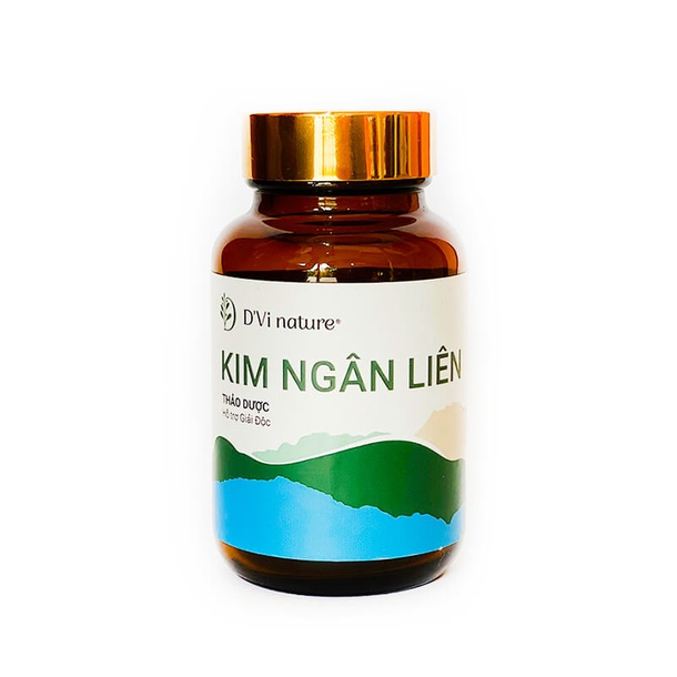 Kim ngân liên D’Vi nature hỗ trợ thanh lọc cơ thể do vi khuẩn nấm ngứa, viêm da cơ địa