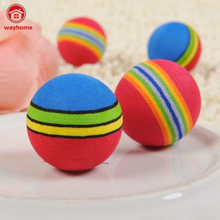 Banh đồ chơi 3.5CM màu cầu vồng sặc sỡ cho thú cưng